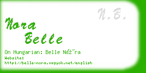 nora belle business card